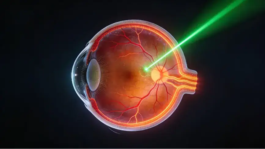 Laser Retinopexy on Retina