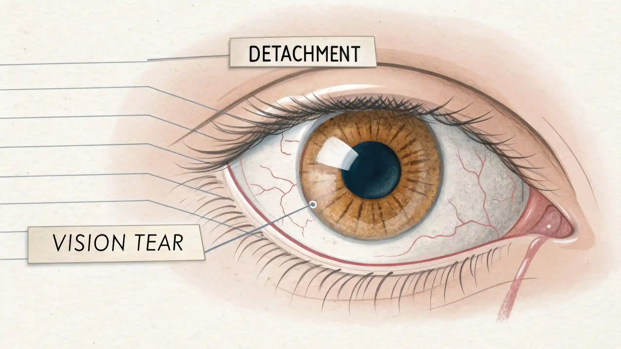 Retinal Detachment Diagram